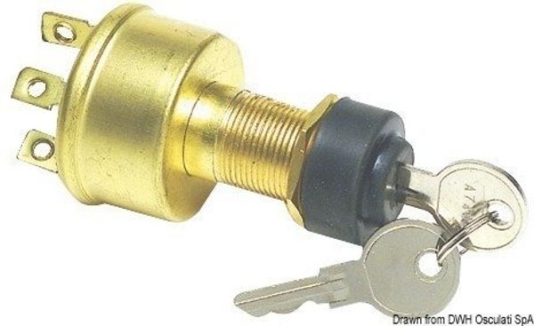 Osculati Osculati Watertight ignition key 4 positions brass