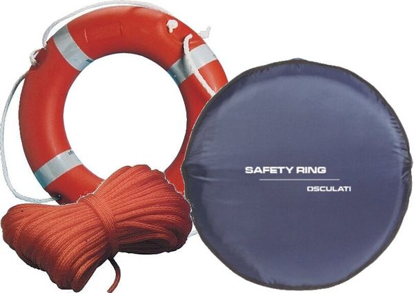 Osculati Osculati Ring Lifebuoy + Rope + Cover SET Blue Спасително оборудване