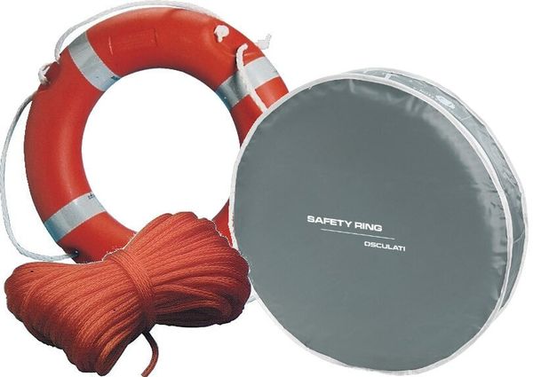 Osculati Osculati Ring Lifebuoy + Rope + Cover SET Grey Спасително оборудване