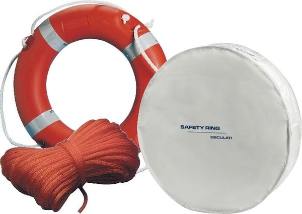 Osculati Osculati Ring Lifebuoy + Rope + Cover SET White Спасително оборудване