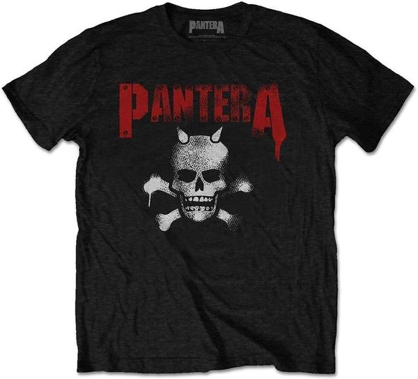 Pantera Pantera Риза Horned Skull Stencil Unisex Black XL