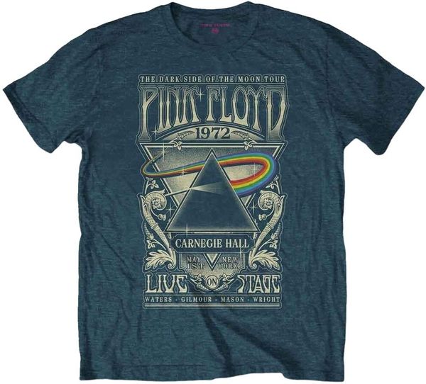 Pink Floyd Pink Floyd Риза Carnegie Hall Poster Unisex Denim Blue 2XL