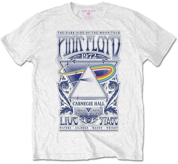 Pink Floyd Pink Floyd Риза Carnegie Hall Poster Unisex White 2XL