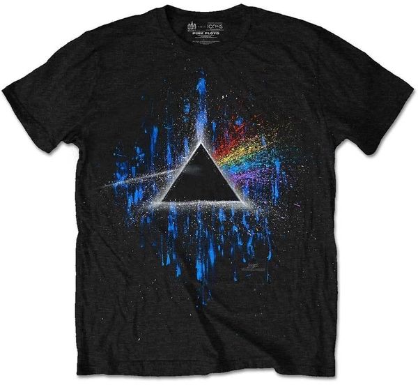Pink Floyd Pink Floyd Риза Dark Side of the Moon Blue Splatter Unisex Black XL