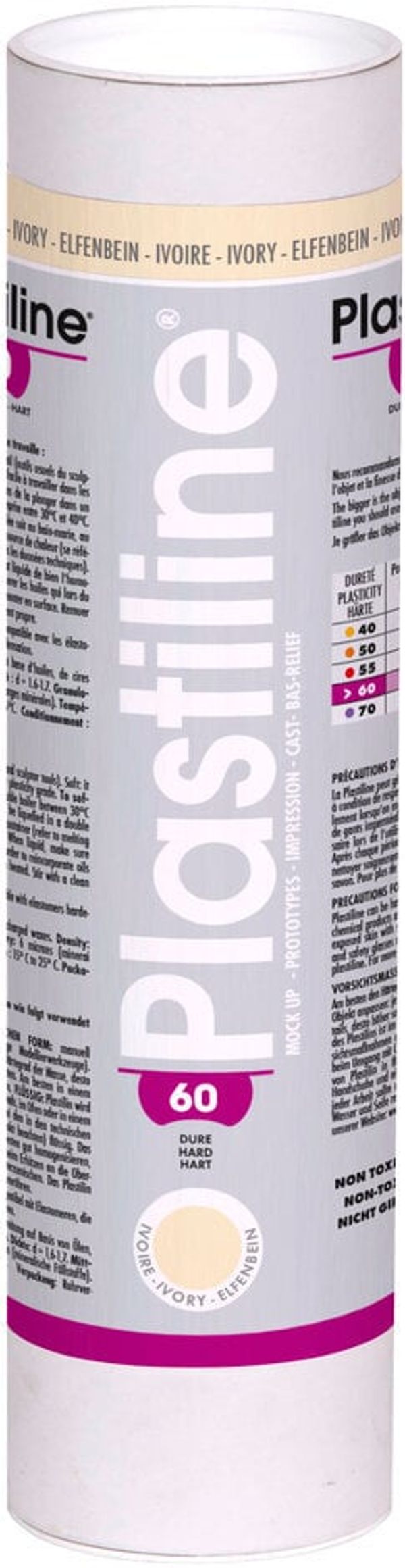 Plastiline Plastiline Plasticine Hardness Професионална глина Ivory 1 kg