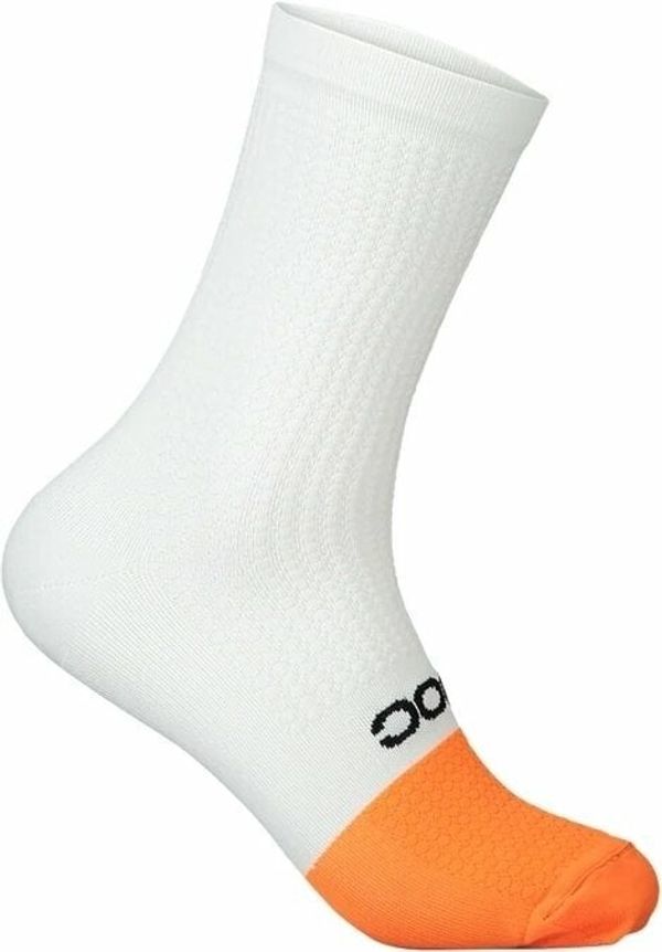 POC POC Flair Sock Mid Hydrogen White/Zink Orange S Чорапи за колоездене