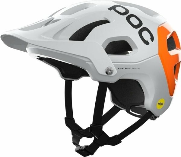 POC POC Tectal Race MIPS NFC Hydrogen White/Fluorescent Orange 55-58 Каска за велосипед