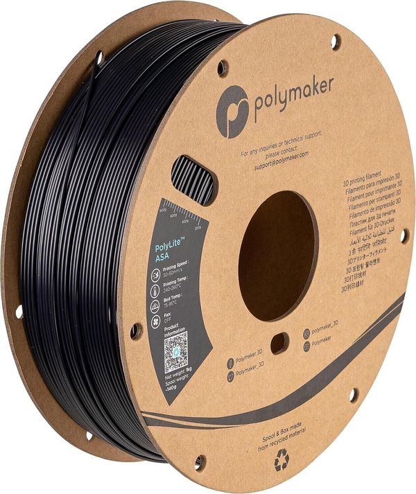 Polymaker Polymaker PolyLite PLA ASA Филамент 1,75 mm 1 kg Black