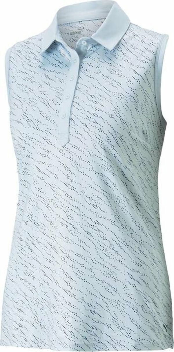 Puma Puma Womens Cloudspun Whitewater Sleeveless Lucite/Navy Blazer L Риза за поло