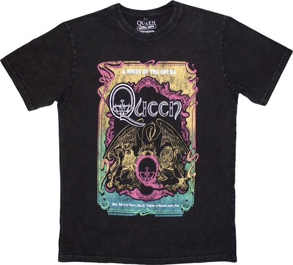 Queen Queen Риза A Night At The Opera Tour '76 Stone Wash Unisex Black S