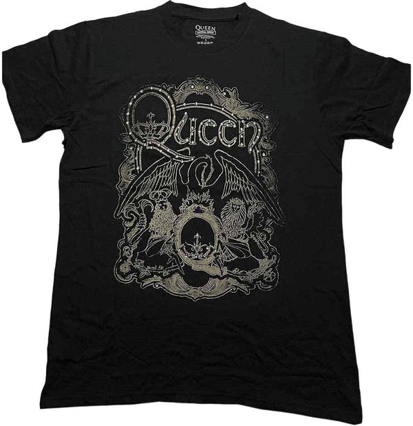 Queen Queen Риза Ornate Crest Unisex Black L