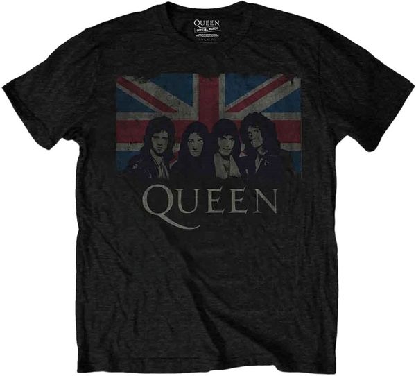 Queen Queen Риза Vintage Union Jack Unisex Black XL