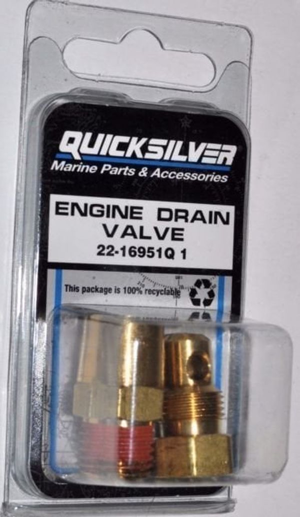Quicksilver Quicksilver Drain Cock Plug Kit 22-16951Q1