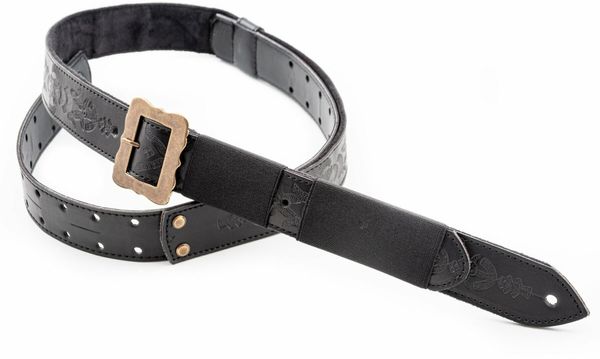 RightOnStraps RightOnStraps Legend BM Bohemian Vegan Кожен колан за китара Black