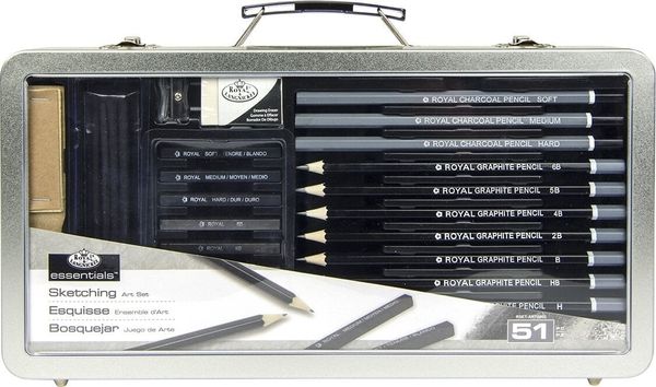 Royal & Langnickel Royal & Langnickel Sketching Large Window Tin Комплект художествени моливи Graphite 51 pcs
