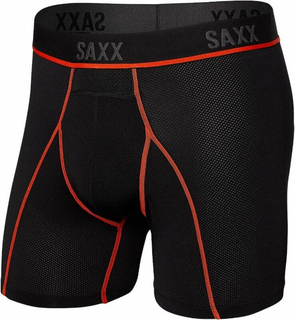 SAXX SAXX Kinetic Boxer Brief Black/Vermillion S Фитнес бельо