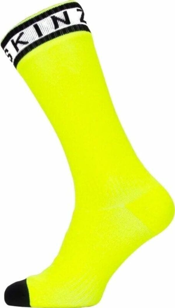 Sealskinz Sealskinz Waterproof Warm Weather Mid Length Sock With Hydrostop Neon Yellow/Black/White L Чорапи за колоездене