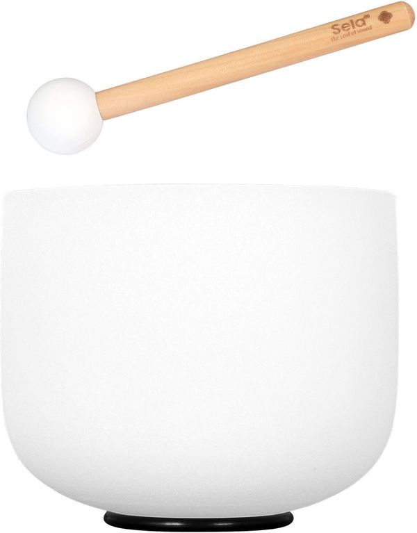 Sela Sela 8" Crystal Singing Bowl Frosted 432 Hz G incl. 1 Wood Mallet