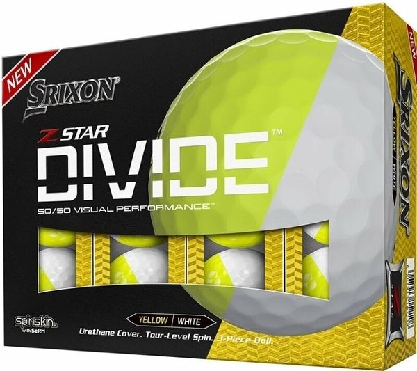 Srixon Srixon Z-Star Divide 8 Golf Balls White/Tour Yellow