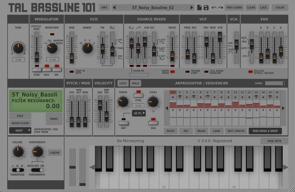 TAL SOFTWARE TAL SOFTWARE BassLine-101 (Дигитален продукт)