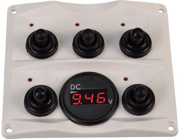 Talamex Talamex Switch panel-Voltmeter 12/24V Antracit