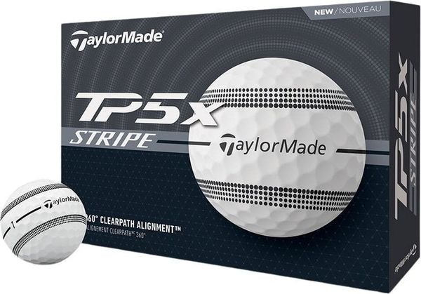 TaylorMade TaylorMade TP5x White Stripe Нова топка за голф