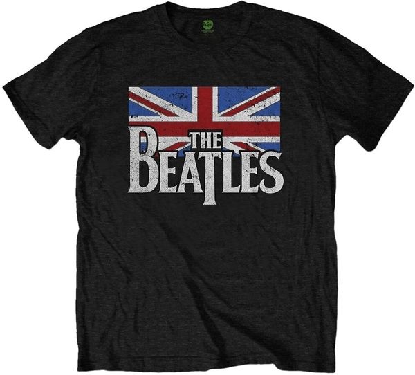 The Beatles The Beatles Риза Drop T Logo & Vintage Flag Unisex Black M