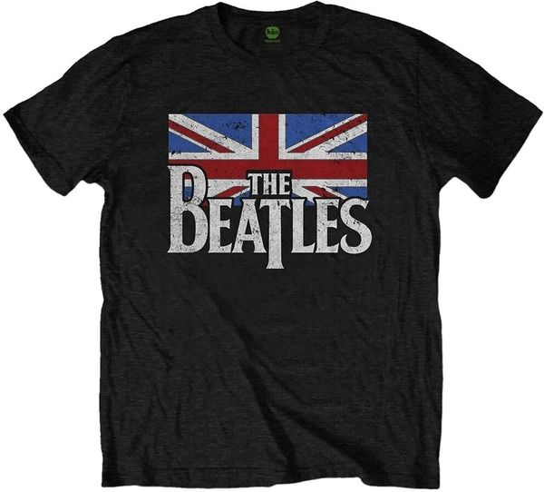 The Beatles The Beatles Риза Drop T Logo & Vintage Flag Unisex Black S