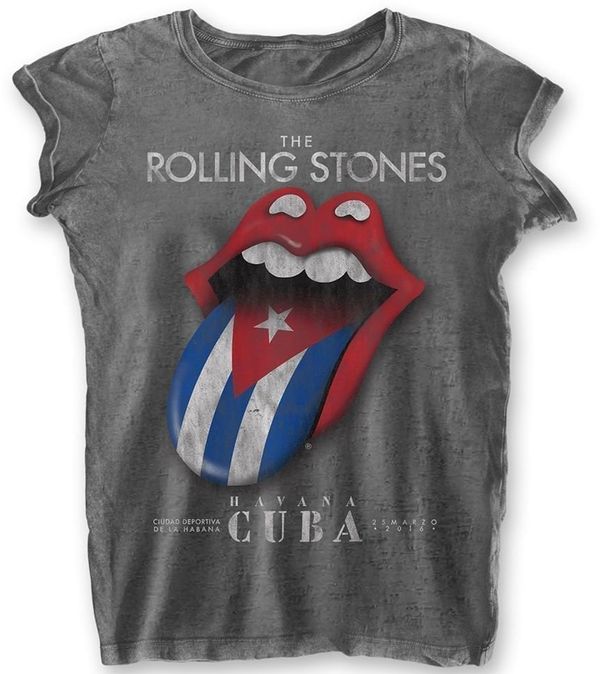 The Rolling Stones The Rolling Stones Риза Havana Cuba Womens Charcoal Grey M