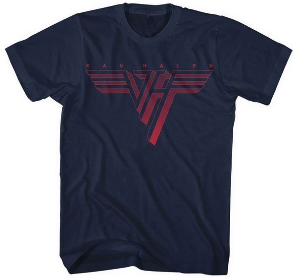 Van Halen Van Halen Риза Classic Red Logo Unisex Navy Blue S