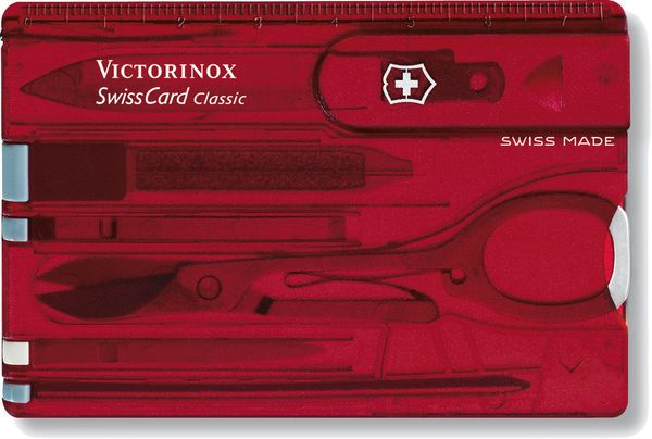 Victorinox Victorinox SwissCard Red Transparent