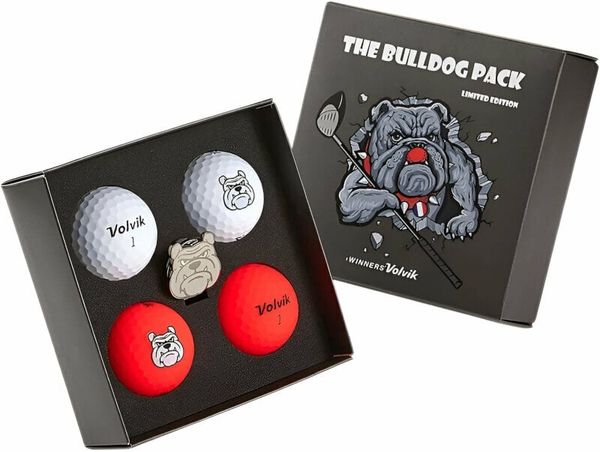 Volvik Volvik Bull Dog 4 Pack Golf Balls Plus Ball Marker