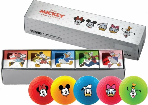Volvik Volvik Vivid Disney 5 Pack Golf Balls Mickey and Friends