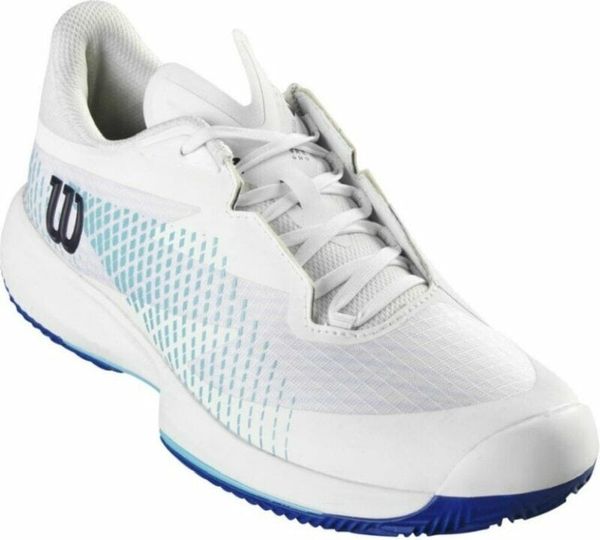 Wilson Wilson Kaos Swift 1.5 Clay Mens Tennis Shoe White/Blue Atoll/Lapis Blue 45 1/3 Мъжки обувки за тенис