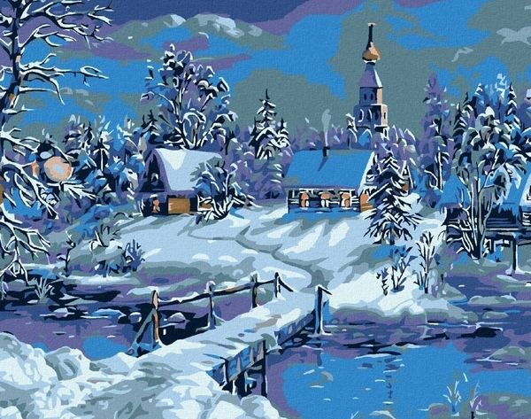 Zuty Zuty Диамантено рисуване Замръзналата река