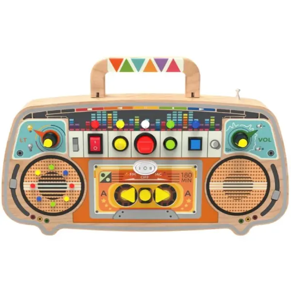 2Kids Toys 2Kids Toys Activity Board Wooden FM Radio играчка за подреждане 12m+ 1 бр.
