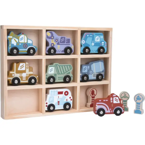 2Kids Toys 2Kids Toys Wooden Car Set комплект играчки 2y+ 12 бр.