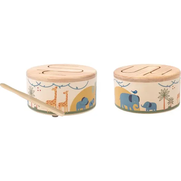 2Kids Toys 2Kids Toys Wooden Drum Safari музикална играчка 18m+ 1 бр.