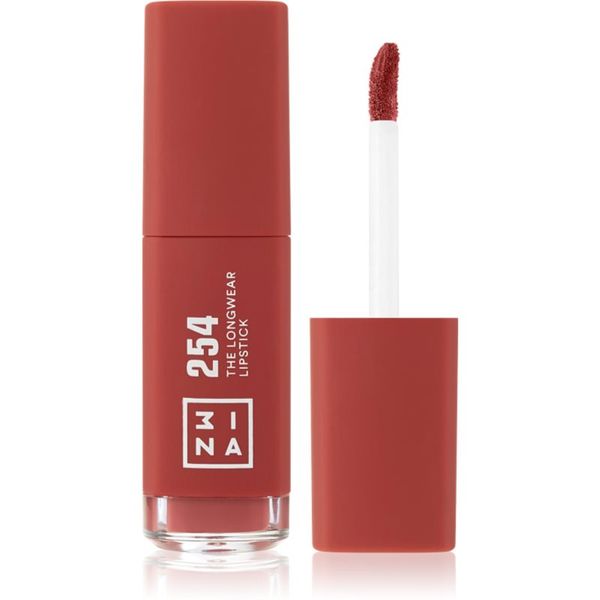 3INA 3INA The Longwear Lipstick дълготрайно течно червило цвят 254 - Dark pink nude 6 мл.