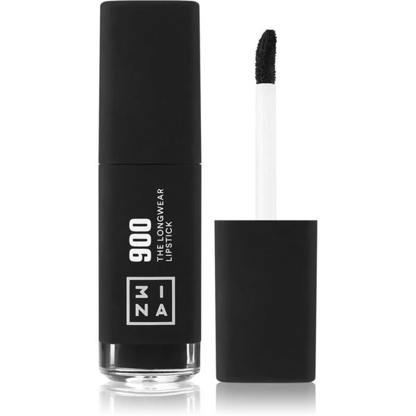 3INA 3INA The Longwear Lipstick дълготрайно течно червило цвят 900 - Black 6 мл.