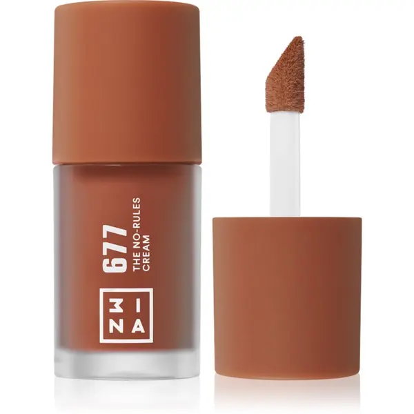 3INA 3INA The No-Rules Cream мултифункционален грим за очи, устни и лице цвят 677 - Medium, neutral brown 8 мл.