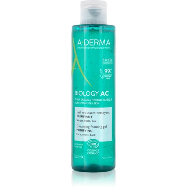 A-Derma A-Derma Biology почистващ гел за смесена и мазна кожа 200 мл.