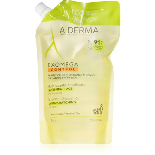 A-Derma A-Derma Exomega Control Emollient Shower Oil омекотяващо душ олио пълнител 500 мл.