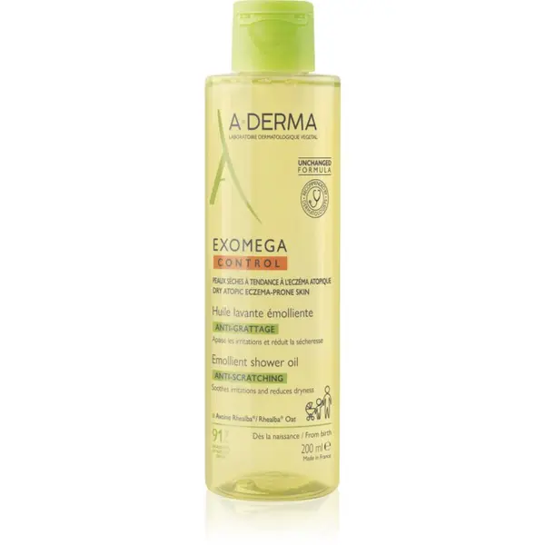 A-Derma A-Derma Exomega Control Emollient Shower Oil омекотяващо душ олио за суха към атопична кожа 200 мл.