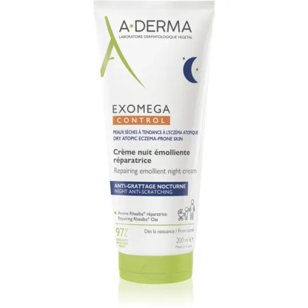 A-Derma A-Derma Exomega Control Repairing Emollient Night Cream регенериращ нощен крем 200 мл.