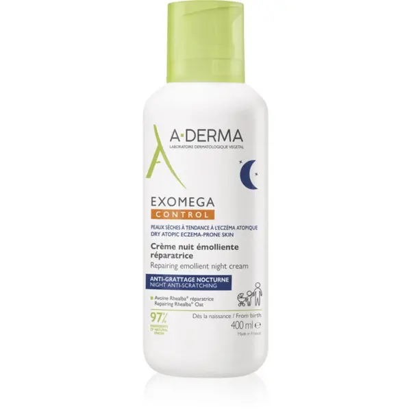 A-Derma A-Derma Exomega Control Repairing Emollient Night Cream регенериращ нощен крем против сърбеж 400 мл.