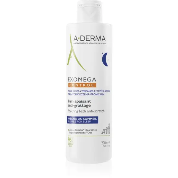 A-Derma A-Derma Exomega Control Soothing Bath Anti-Scratch успокояшаща баня против възпаление и сърбеж 200 мл.