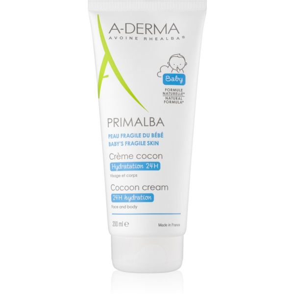 A-Derma A-Derma Primalba Baby защитен крем за деца с хидратиращ ефект за лице и тяло 200 мл.