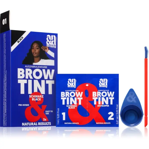 A.N.D. Beauty A.N.D. Beauty Brow Tint цвят за вежди цвят Black 3x1.67 мл.
