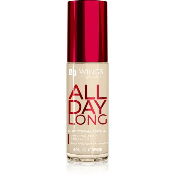 AA Wings of Color AA Wings of Color All Day Long Long Lasting Foundation дълготраен фон дьо тен цвят 503 Light Beige 30 мл.